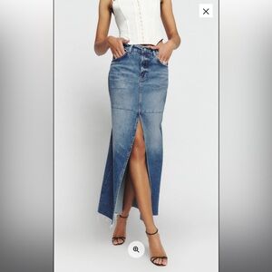 Reformation The Maxi Denim Skirt